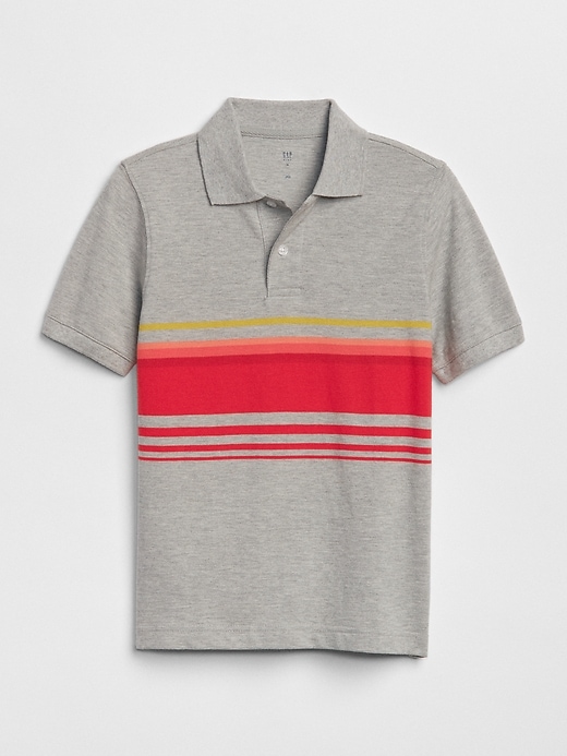 View large product image 1 of 1. Chest-Stripe Polo Shirt