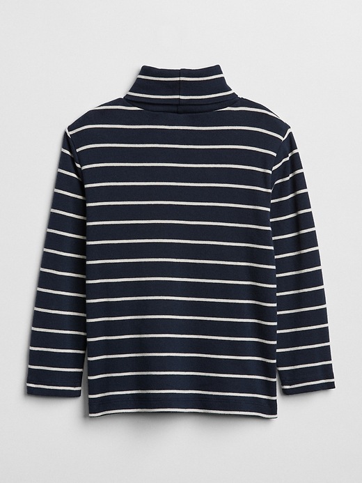 View large product image 2 of 3. Stripe Turtleneck Long Sleeve Shirt