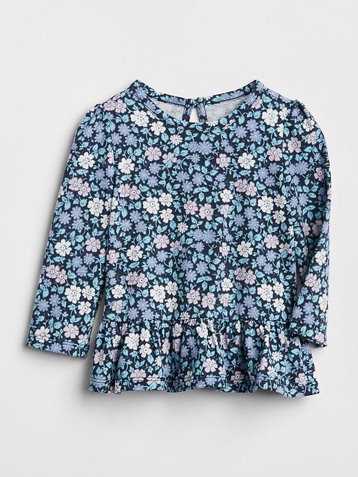 Image number 1 showing, Floral Peplum T-Shirt