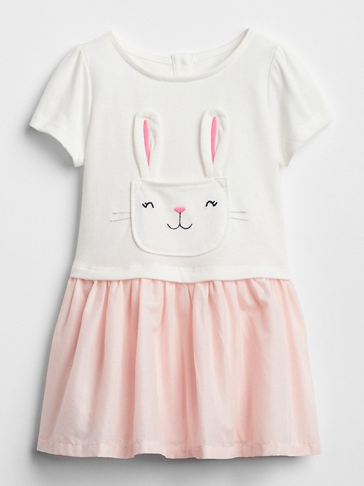 Image number 1 showing, Bunny Mix-Fabric Dress