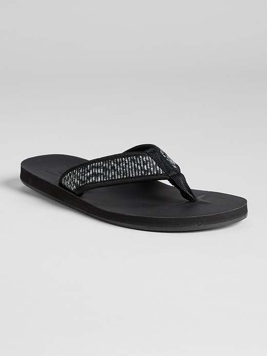 View large product image 1 of 1. Woven Flip Flops