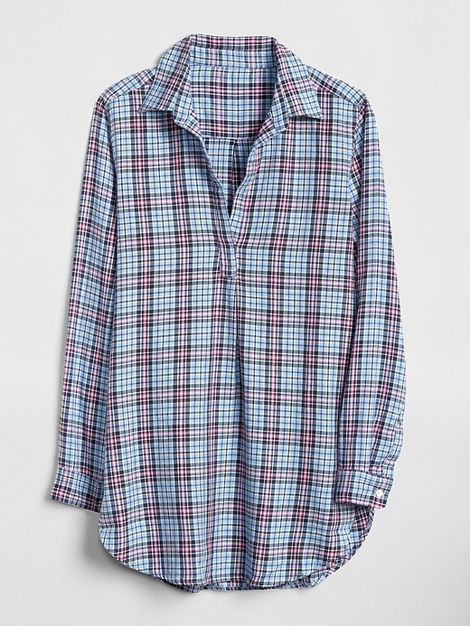 Image number 6 showing, Boyfriend Popover Tunic in Plaid