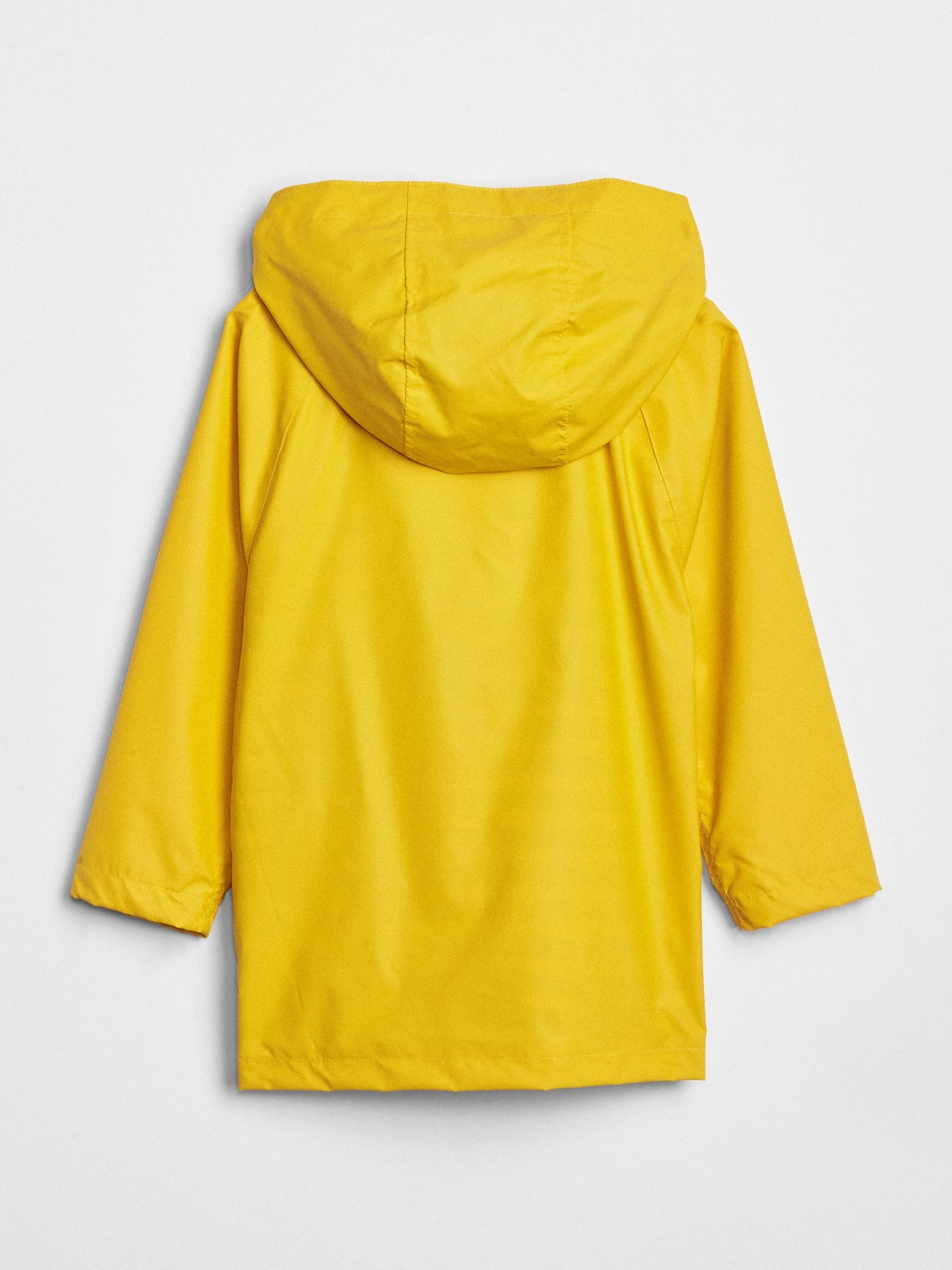 lined yellow raincoat