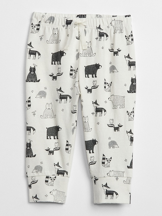 Image number 1 showing, Organic Print Pull-On Pants