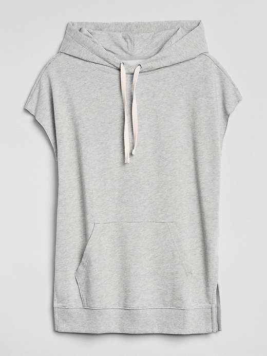 Image number 6 showing, Cut-Off Sleeve Pullover Hoodie Tunic