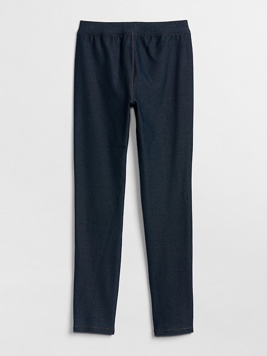 2 of 8 showing, with the color medium wash of product Kids Stretch Jersey Jeggings
