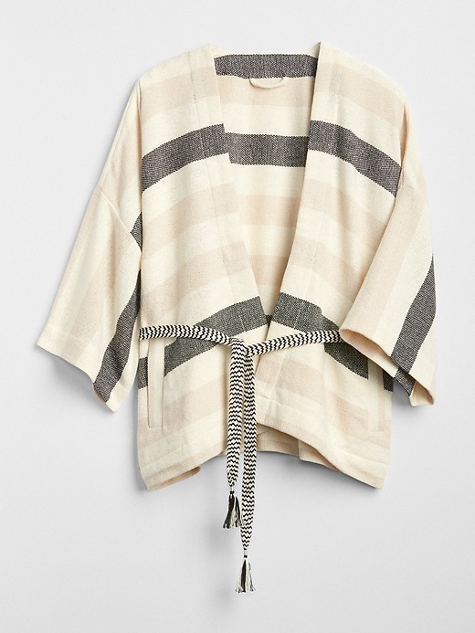 Image number 6 showing, Basket-Weave Stripe Topper Jacket