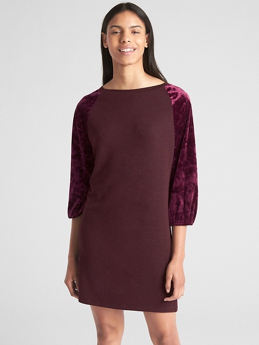 Image number 1 showing, Softspun Velvet Raglan T-Shirt Dress