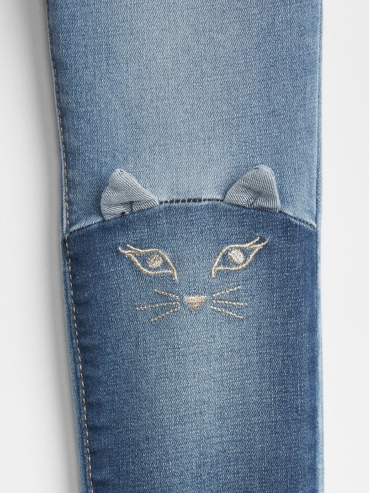 Image number 5 showing, Superdenim Cat Super Skinny Jeans with Fantastiflex