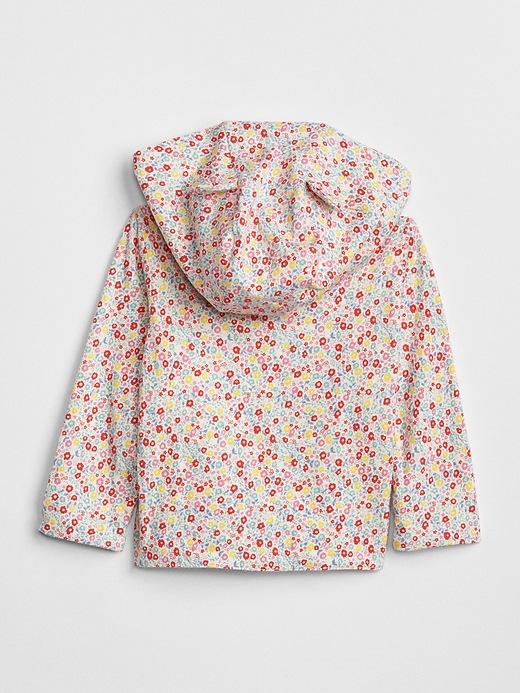 2 of 8 showing, with the color small multi floral of product Reversible Print Hoodie Sweater