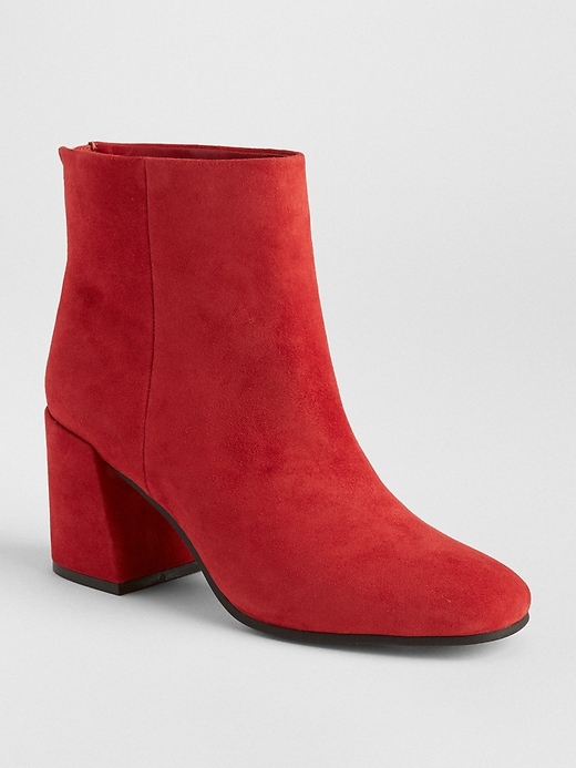 Image number 1 showing, Square-Toe Block Heel Boots