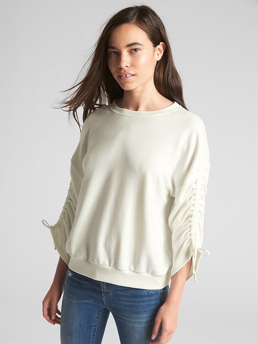 Image number 7 showing, Pullover Cinched Sleeve Sweatshirt