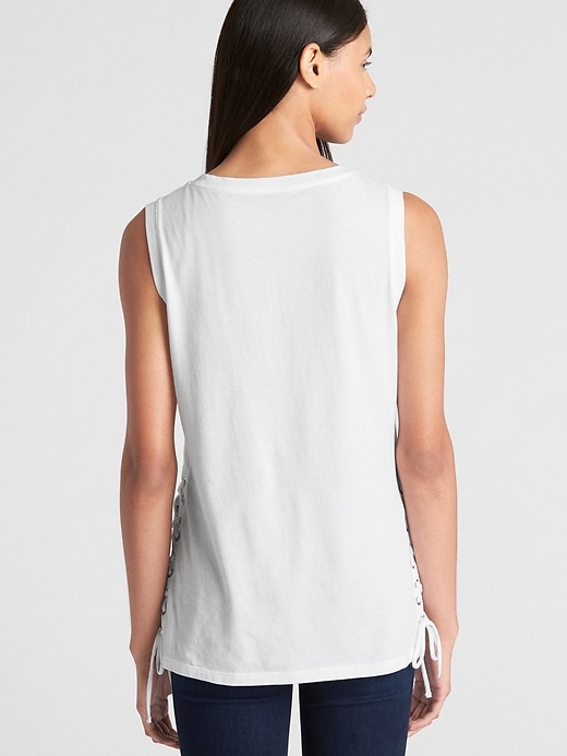 Image number 2 showing, Lace-Up Tank Top