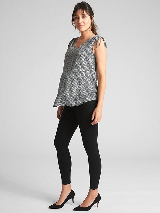 Image number 3 showing, Maternity Inset Panel Knit Favorite Ankle Jeggings