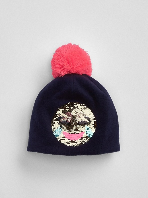 Image number 2 showing, Sequin Graphic Pom Beanie
