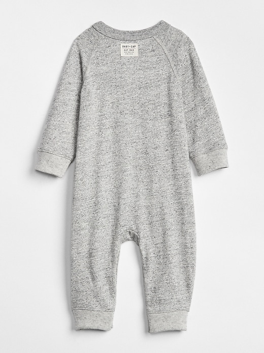 2 of 8 showing, with the color GREY MARL of product Baby Marled Pocket One-Piece