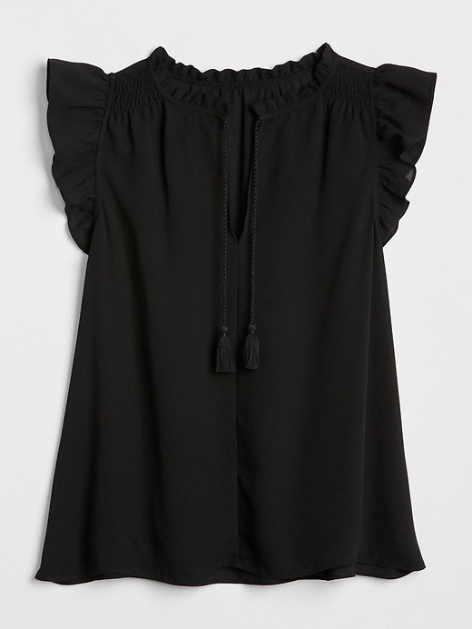 Image number 6 showing, Short Sleeve Ruffle Smock Top