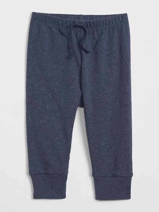1 of 8 showing, with the color navy heather of product Baby First Favorite Knit Pants