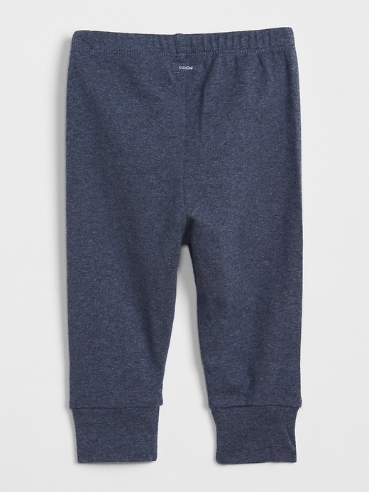 2 of 8 showing, with the color navy heather of product Baby First Favorite Knit Pants