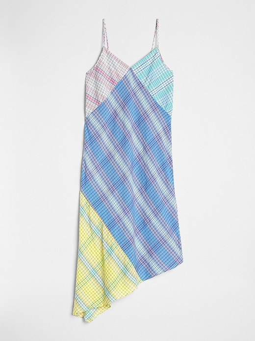 Image number 3 showing, Dreamwell Asymmetrical Mix-Plaid Cami Nightgown