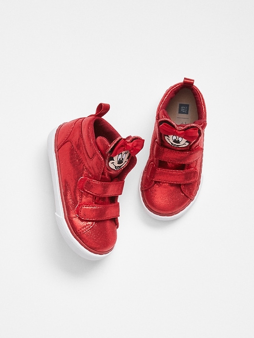 Image number 1 showing, babyGap &#124 Disney Minnie Mouse Hi-Top Sneakers