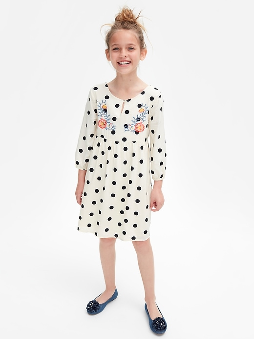Image number 5 showing, Embroidered Dot Dress