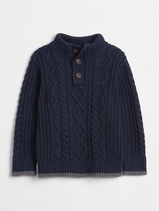 Image number 1 showing, Sherpa-Lined Henley Sweater