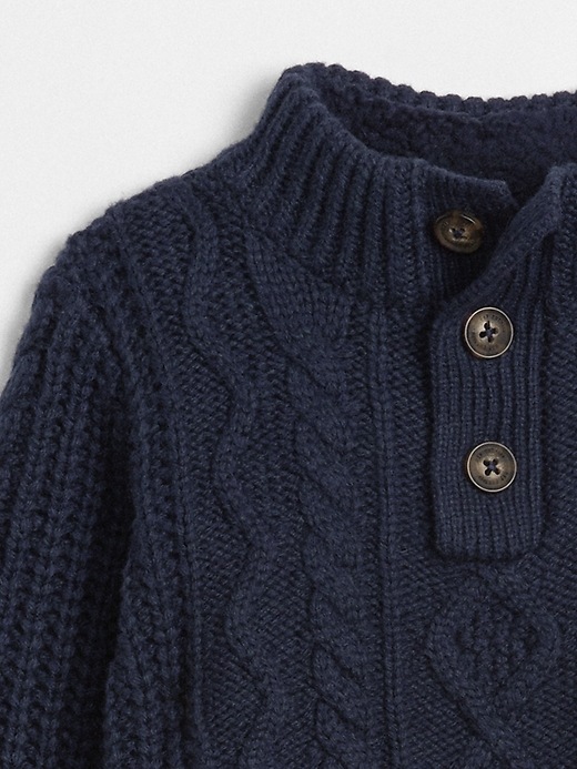 Image number 3 showing, Sherpa-Lined Henley Sweater