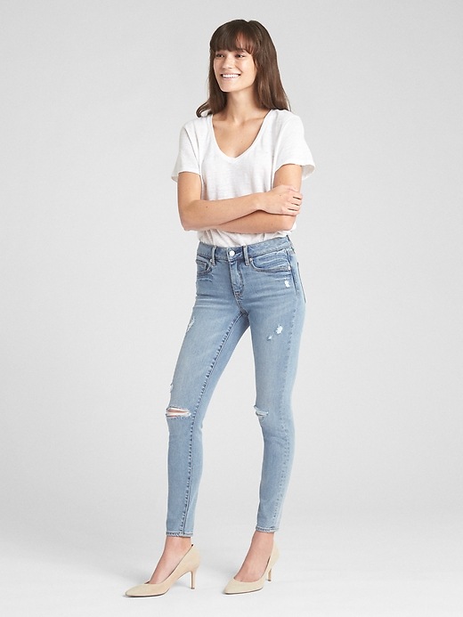 Image number 3 showing, Soft Wear Mid Rise Curvy True Skinny Jeans