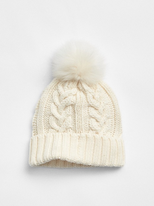 View large product image 1 of 1. Cable-Knit Pom Beanie