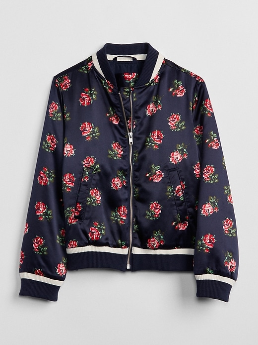 Image number 1 showing, Floral Flight Jacket