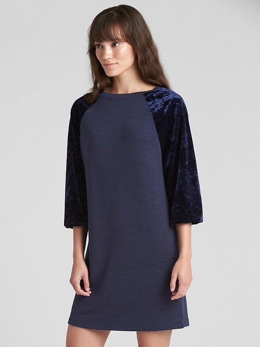 View large product image 1 of 1. Softspun Velvet Raglan T-Shirt Dress