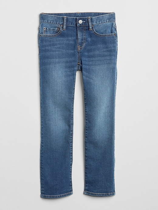 1 of 8 showing, with the color medium wash of product Kids Straight Jeans with Washwell™