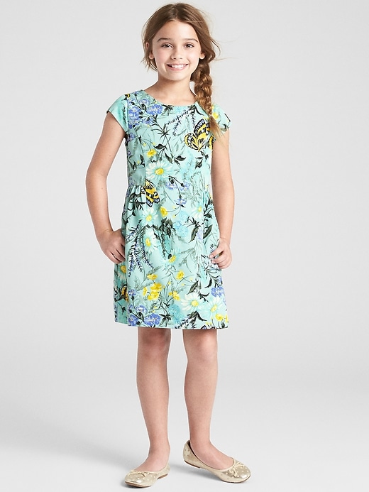Floral Fit and Flare Dress | Gap