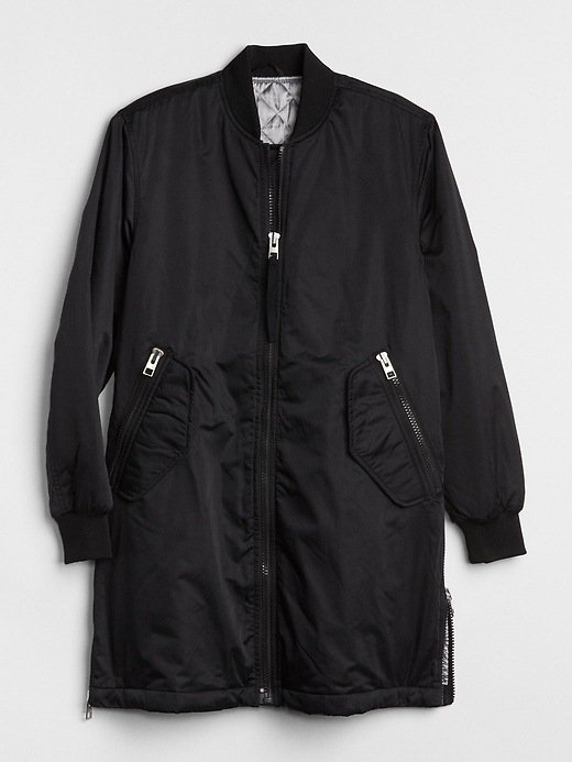 Image number 6 showing, Longline Bomber Jacket