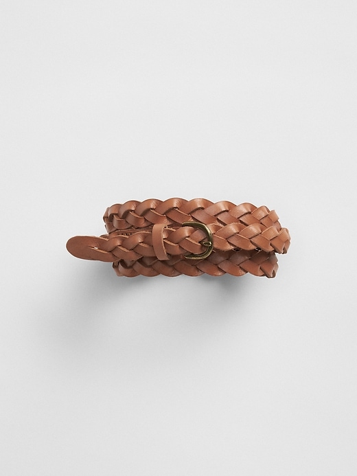 View large product image 1 of 1. Skinny braided belt