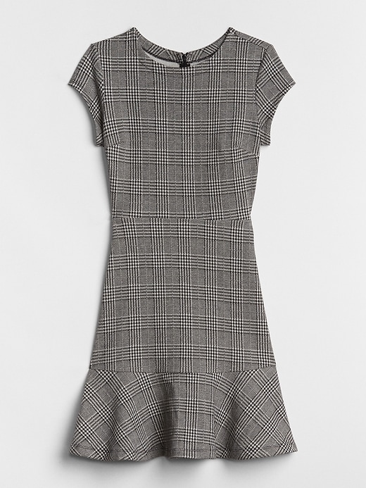 Image number 6 showing, Plaid Fit and Flare Peplum Dress in Ponte