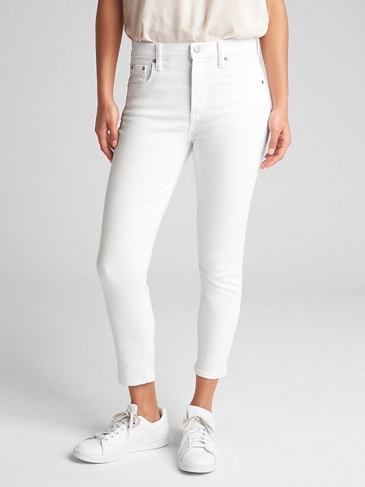 Image number 2 showing, High Rise True Skinny Crop Jeans