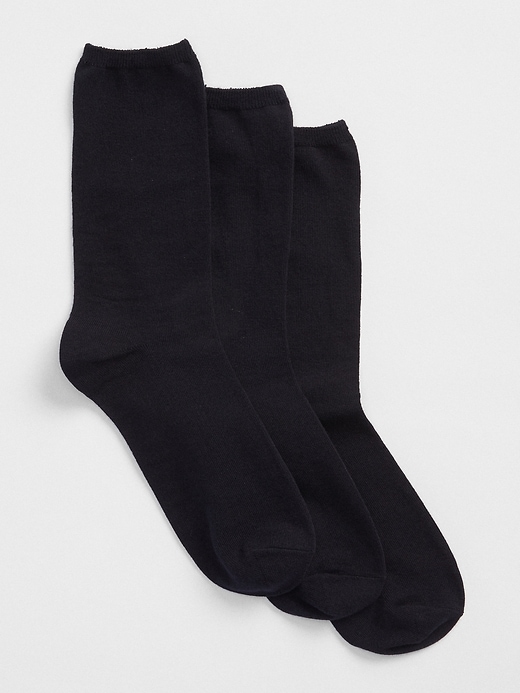1 of 8 showing, with the color navy of product Basic Crew Socks (3-pack)