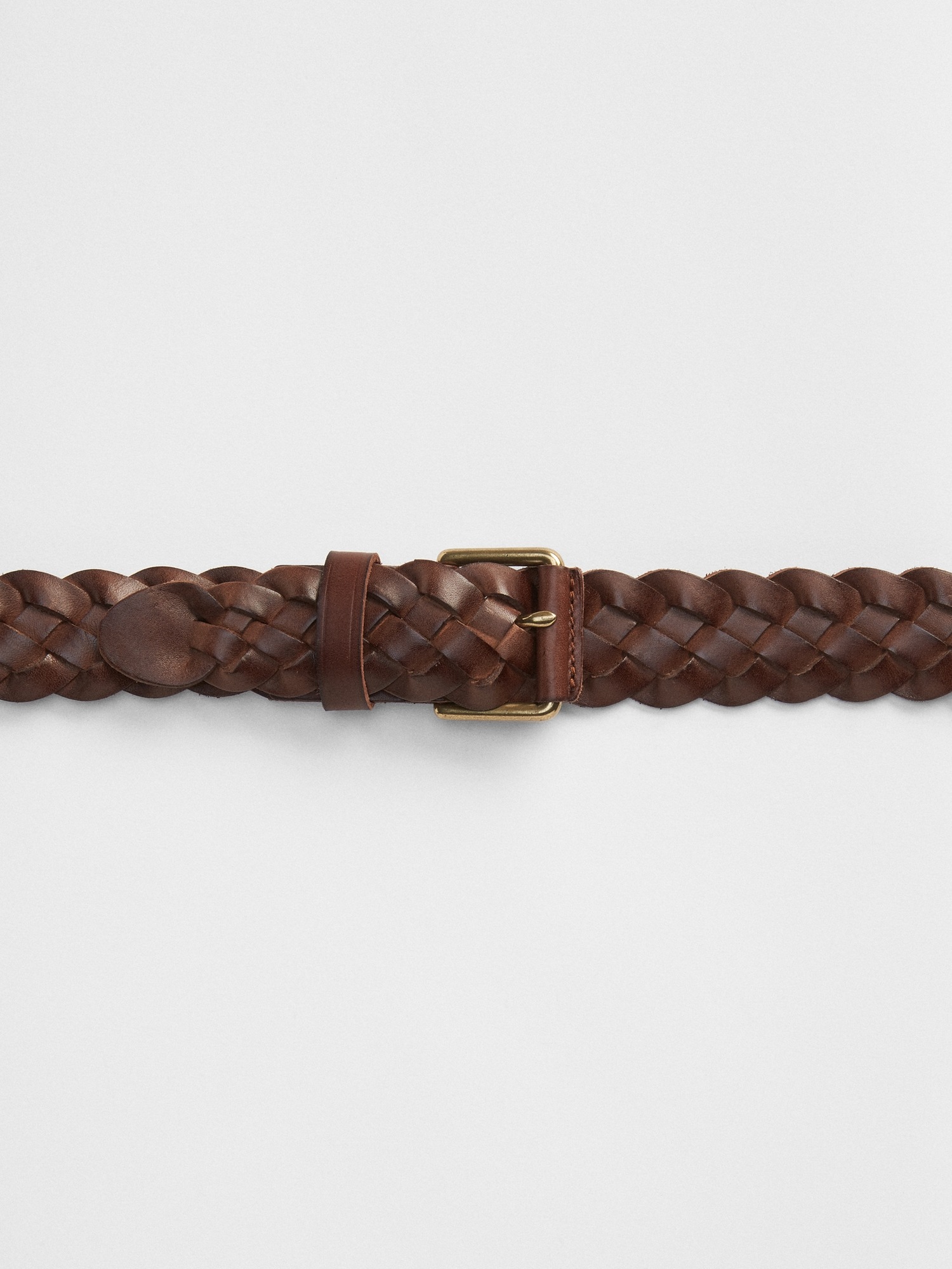 Мужской ремень Gap Classic Braid Belt, цвет: Коричневый — фото 2