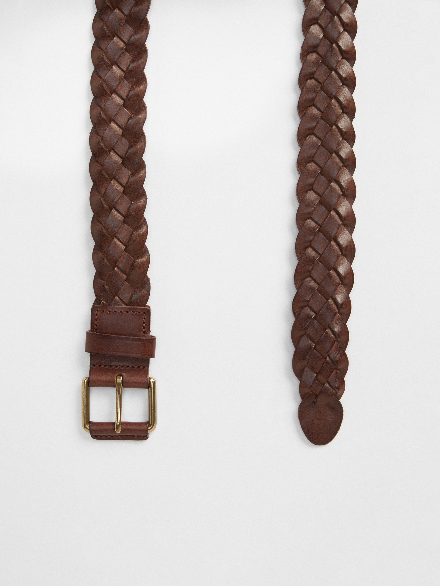 Мужской ремень Gap Classic Braid Belt, цвет: Коричневый — фото 3