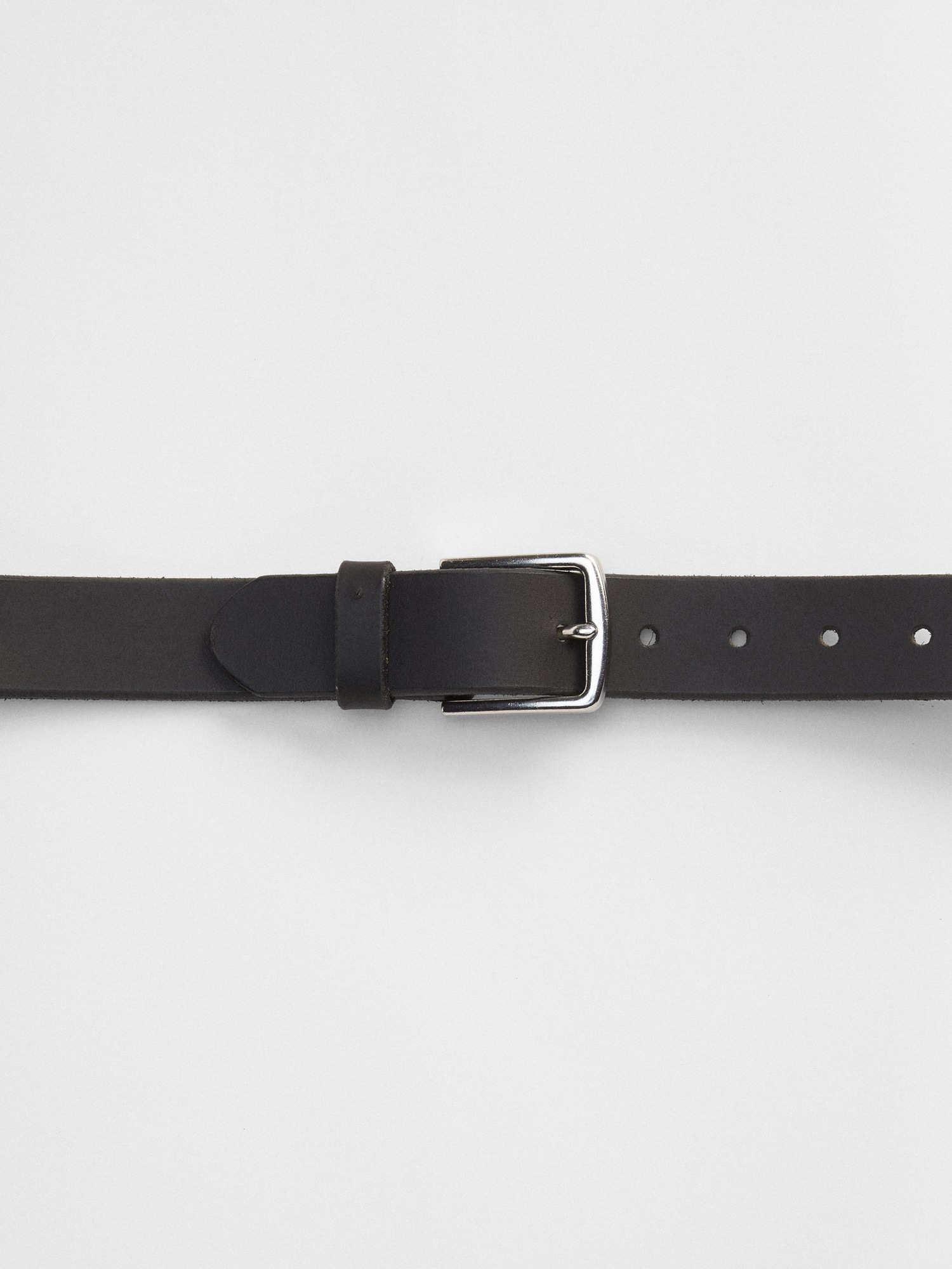 gap black leather belt