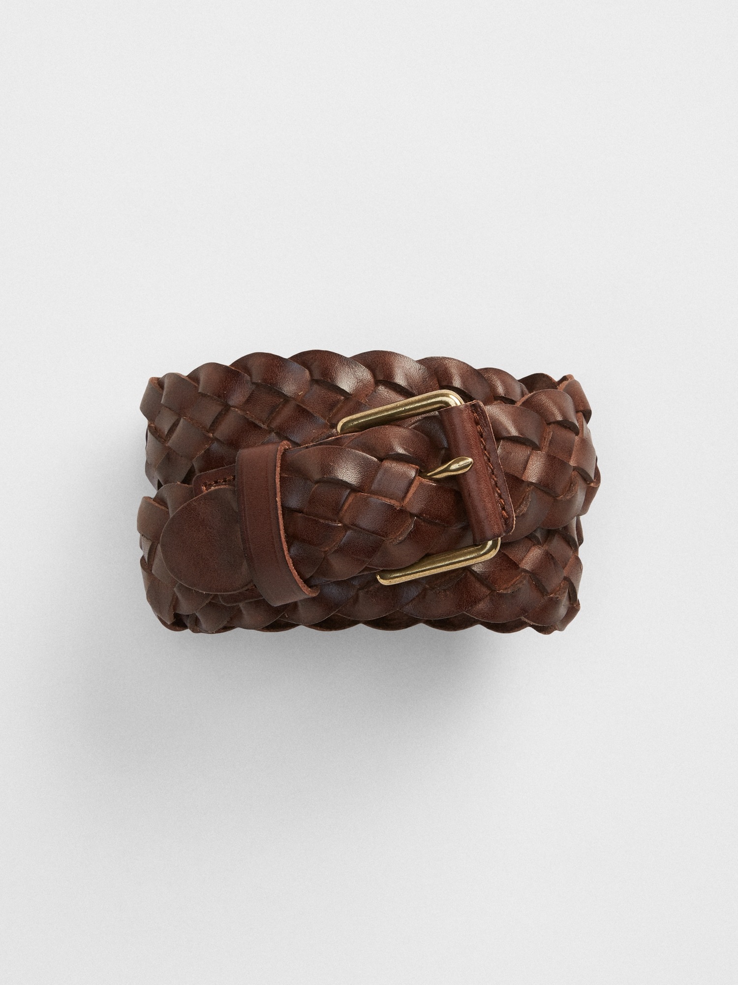 Мужской ремень Gap Classic Braid Belt, цвет: Коричневый