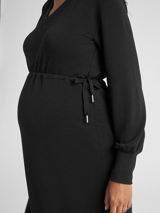 Image number 4 showing, Maternity Balloon Sleeve Sweatshirt Dress in French Terry