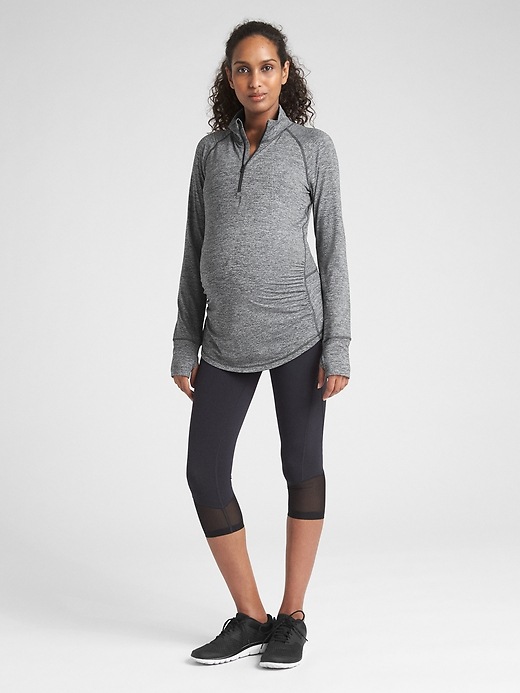 Image number 3 showing, Maternity GapFit Half-Zip Pullover Sweatshirt