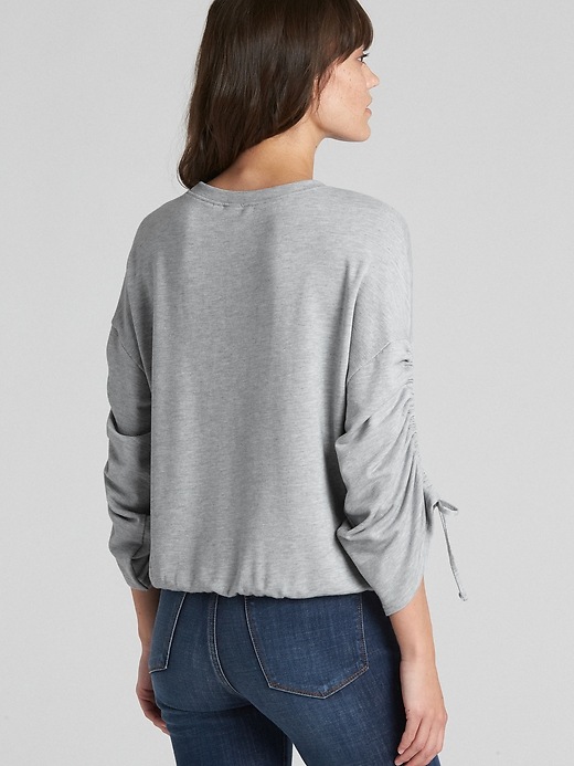 Image number 2 showing, Pullover Cinched Sleeve Sweatshirt
