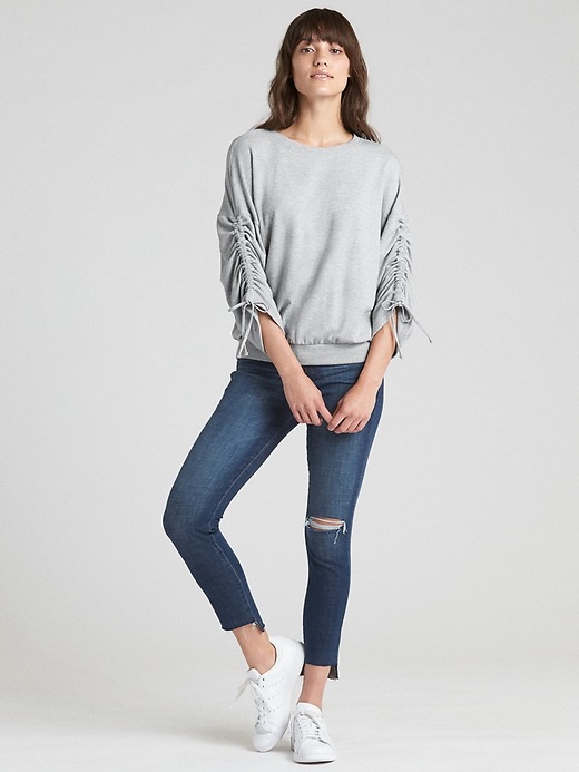 Image number 3 showing, Pullover Cinched Sleeve Sweatshirt
