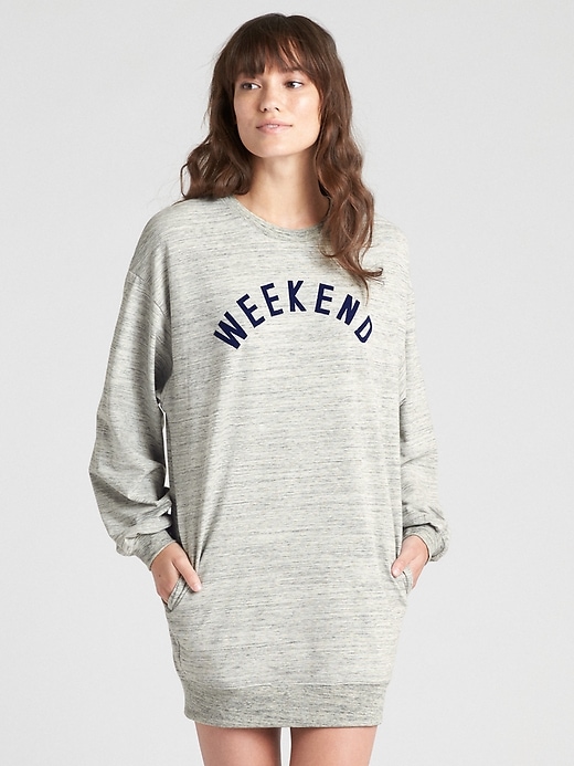 View large product image 1 of 1. Graphic Sweatshirt Dress