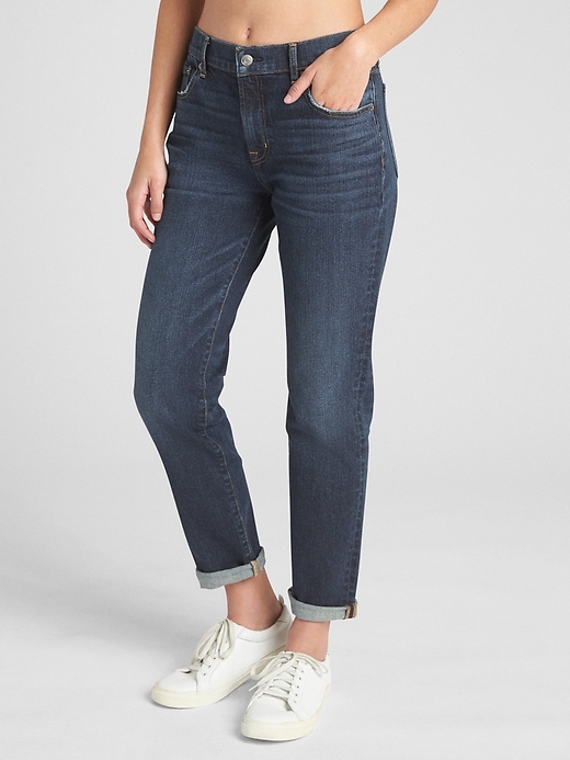 Image number 5 showing, Mid Rise Girlfriend Jeans With Washwell&#153