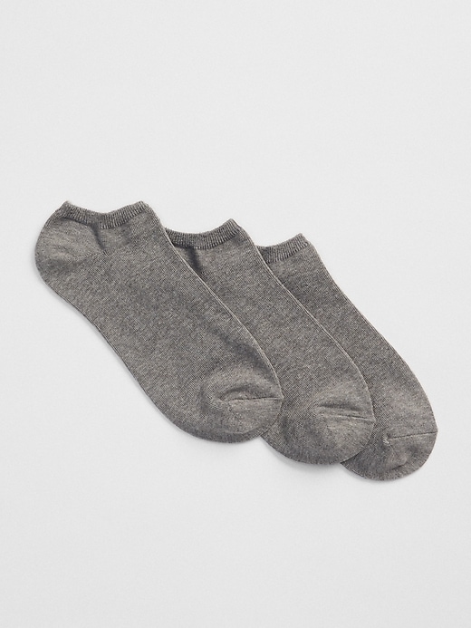 1 of 8 showing, with the color grey of product Basic Ankle Socks (3-Pack)